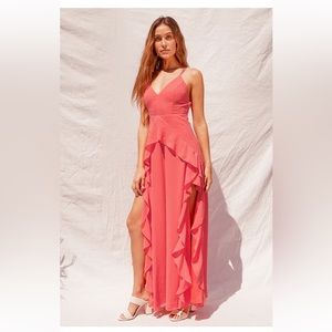 Lulus Coral Maxi Dress